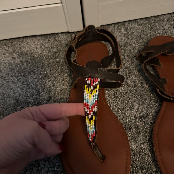 Mossimo Beaded Sandals Size 8 - Picture 3 of 5